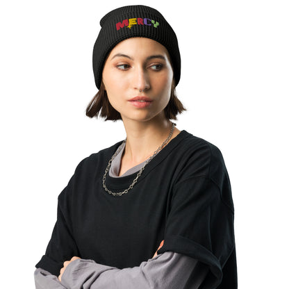 MERCY Waffle beanie (Embroidery)